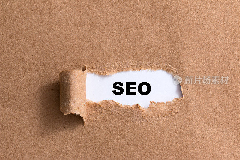 撕纸孤立的背景与word seo